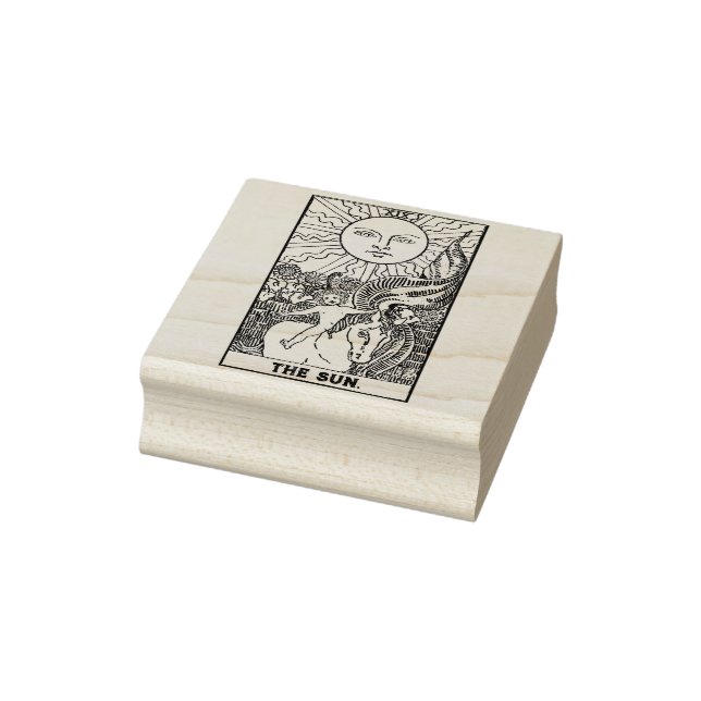 Tarot Card: Die Sonne: Personalisierter Text Gummistempel (Stempel)