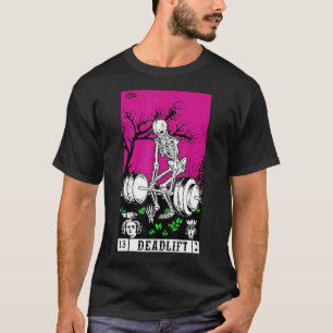 Tarot Card Funny Gym Deadlifts Workout Occult Lese T-Shirt