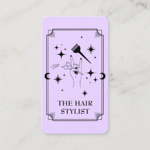 Tarot Card Hair Stylist Celestial Business Card Visitenkarte