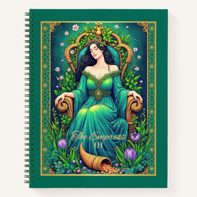 Tarot Card Illustration, das Empress Journal Notizbuch (Vorderseite)