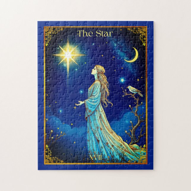 Tarot Card Illustration, Der Star (Vertikal)