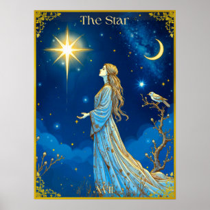 Tarot Card Illustration, Der Star Poster