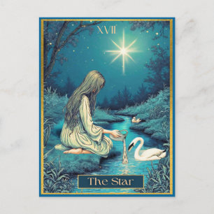 Tarot Card Illustration, Der Star Postkarte
