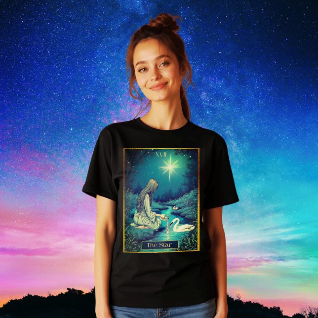 Tarot Card Illustration, Der Star Tri-Blend Shirt (Von Creator hochgeladen)