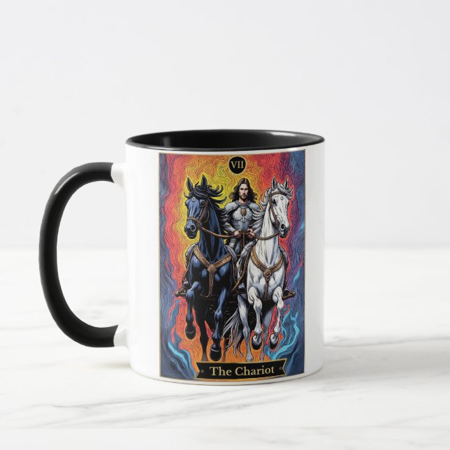 Tarot Card Illustration, The Chariot Tasse (Links)