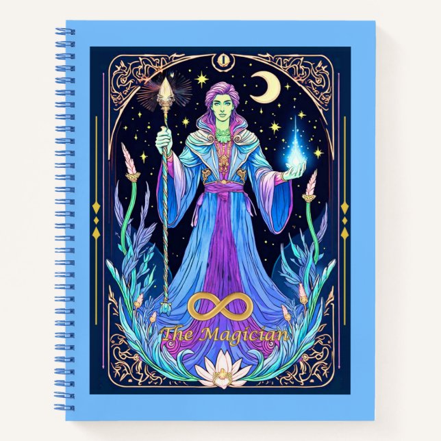 Tarot Card Illustration, The Magician Journal Notizbuch (Vorderseite)