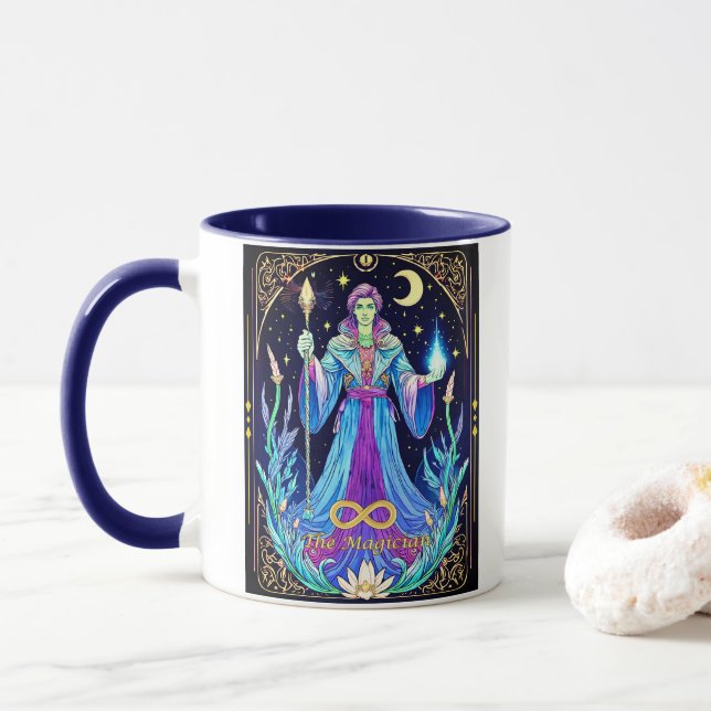 Tarot Card Illustration, The Magician Tasse (Mit Donut)