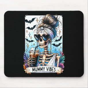 Tarot Card Mummy Vibes Spooky Season Skelett Mama Mousepad