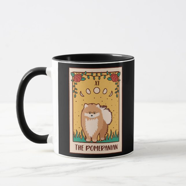 Tarot Card Occult Magic Occultism Dog Spitz  Tasse (Links)