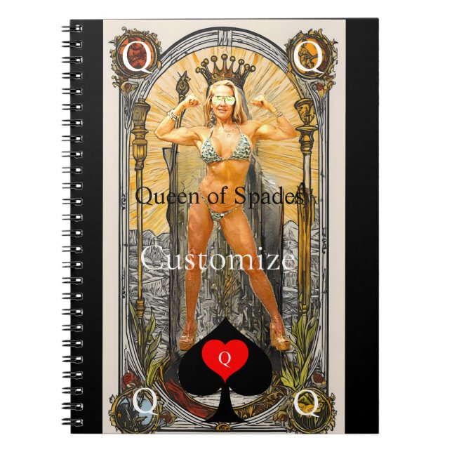 Tarot Card Queen of Spades Thunder_Cove Notizblock (Vorderseite)