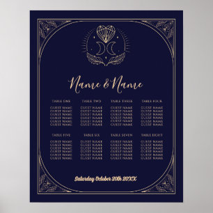 Tarot Card Tabelle 8 Sitzplätze Hochzeitssauermond Poster