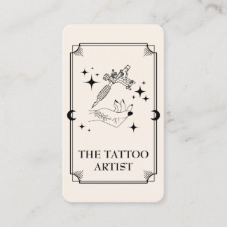 Tarot Card Tattoo Artist Celestist Business Card Visitenkarte