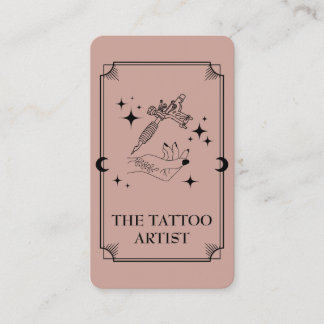 Tarot Card Tattoo Artist Celestist Business Card Visitenkarte