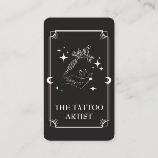 Tarot Card Tattoo Artist Celestist Business Card Visitenkarte