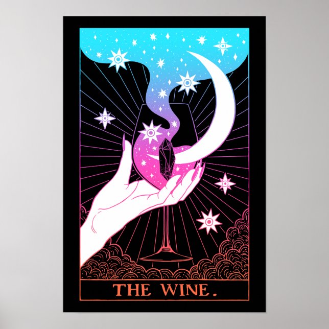Tarot card the Wine Poster (Vorne)