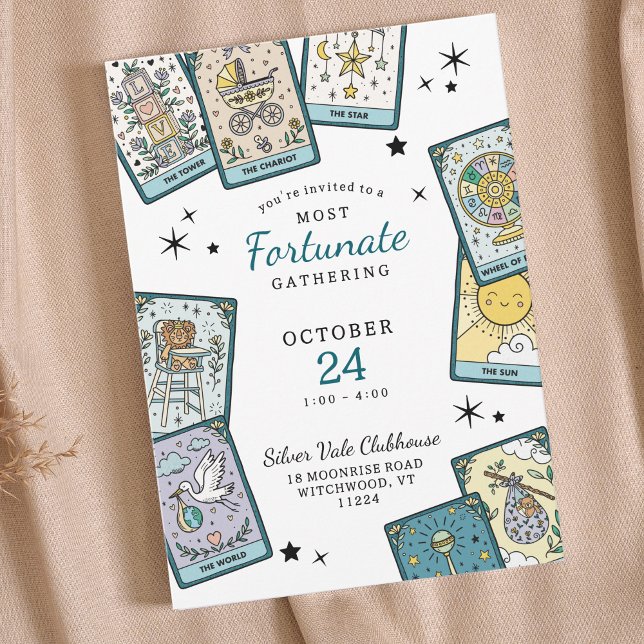 Tarot Card Theme Baby Shower Invitations (Créateur téléchargé)