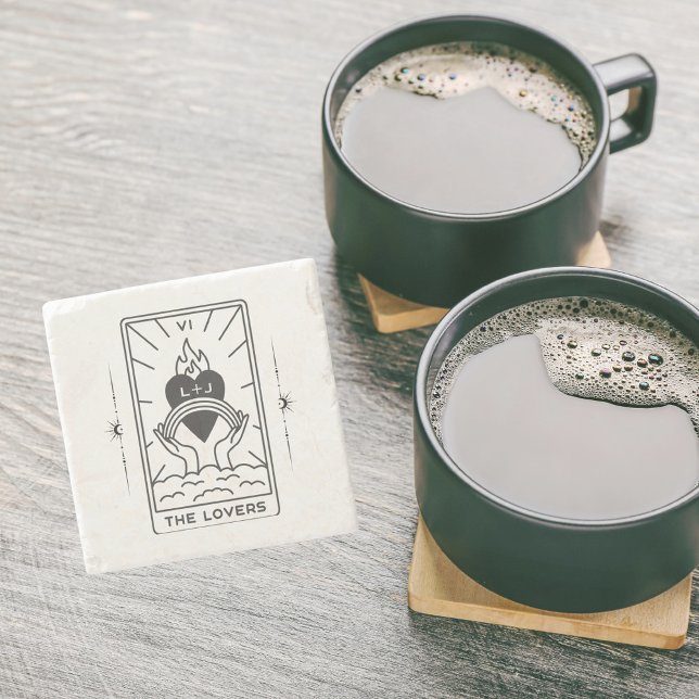 Tarot Cards | BRAUTPARTY | Hochzeit | Modern B+W Steinuntersetzer (Von Creator hochgeladen)