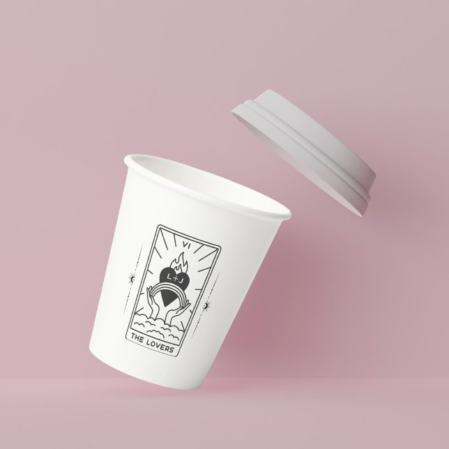 Tarot Cards | BRAUTPARTY | Hochzeit | Tarot B+W Pappbecher (Von Creator hochgeladen)