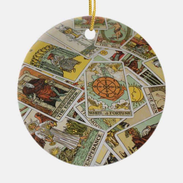 Tarot Cards Muster Wahrsager Keramik Ornament (Vorne)