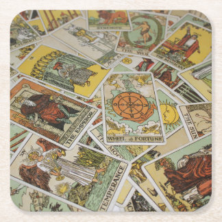 Tarot Cards Muster Wahrsager Rechteckiger Pappuntersetzer