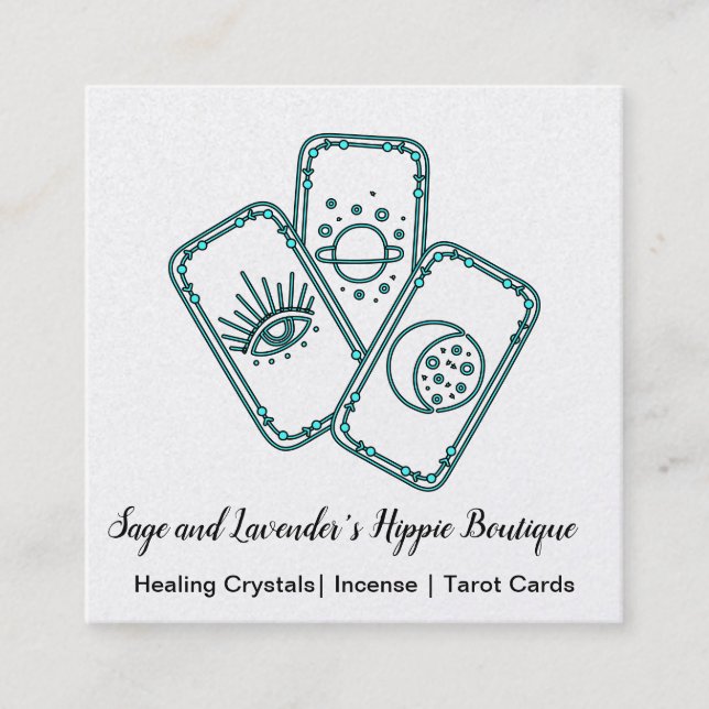 Tarot Cards Quadratische Visitenkarte (Vorderseite)