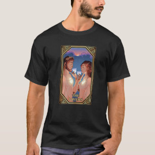 Tarot Cards - The Lovers - Stars - Okkult - Fortun T-Shirt
