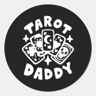 Tarot Daddy Happy Vatertag Bester Vater je Runder Aufkleber