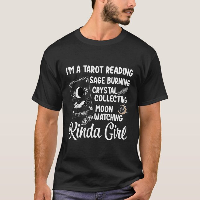 Tarot, das Mond liest, führt zu Kristallschädigung T-Shirt (Vorderseite)