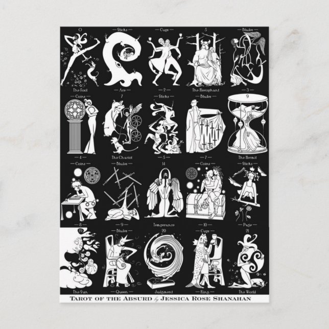 Tarot de l'Absurde — Carte postale (Devant)