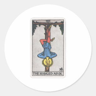 Tarot Der Gehängte The hanged Man Runder Aufkleber