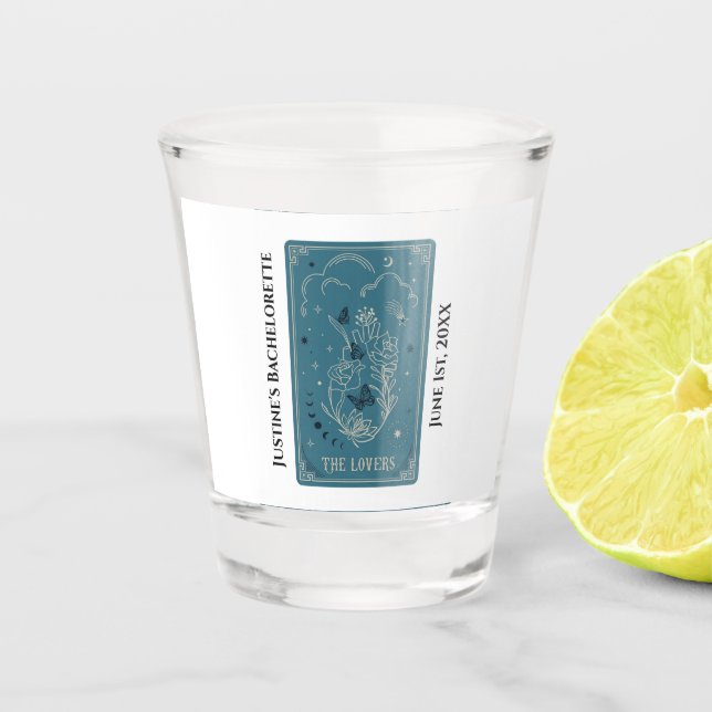 Tarot Der Junggeselinnen-Abschied Liebe Schnapsglas (Vorderseite)
