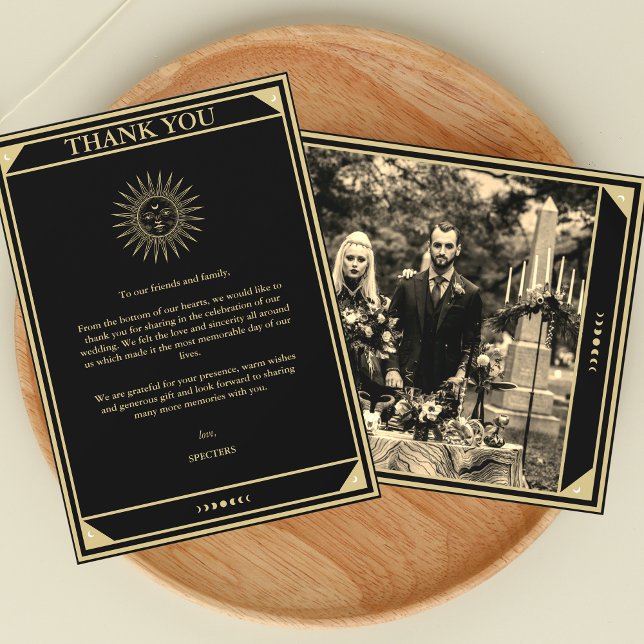 Tarot Elegant Vielen Dank Karten Black Gold Foto (Von Creator hochgeladen)