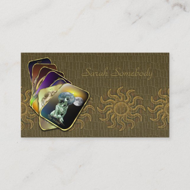 Tarot-Geschäft oder Visitenkarte (Vorderseite)