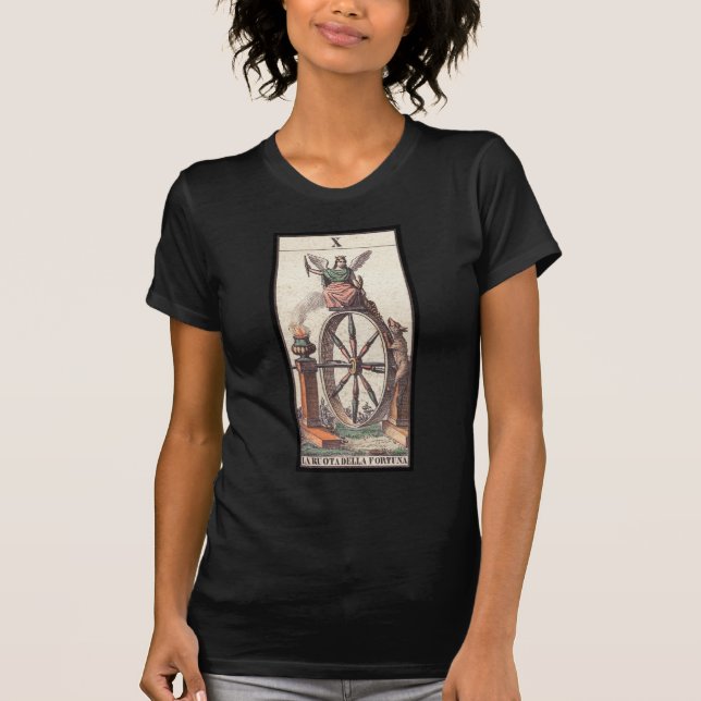 Tarot: Glücksrad T-Shirt (Vorderseite)