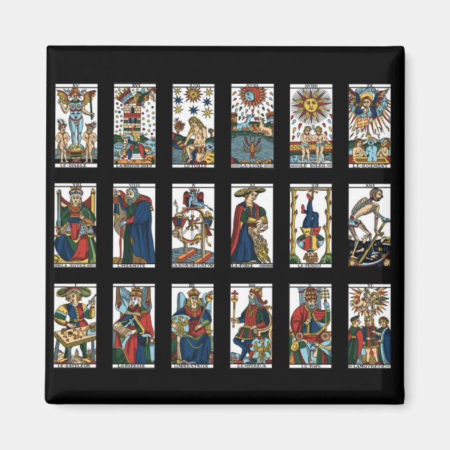 Tarot Große Arkana Magnet (Vorne)