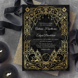 Tarot Halloween Gothic Hexen Hochzeit Einladung