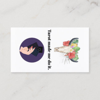 Tarot hat mich dazu gebracht, es zu tun visitenkarte