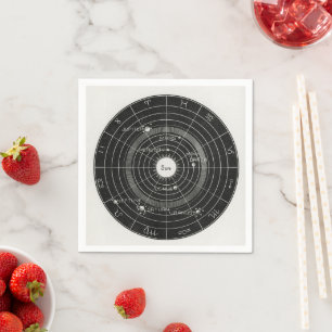 Tarot, Hexe, Tierzeichen, Raum, Zauberei, Mond Serviette