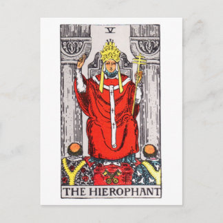 Tarot-hierophant Postkarte
