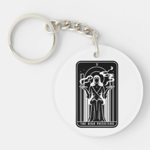 Tarot-Hohepriesterin Frau Weed Rauchen Okkultismus Schlüsselanhänger