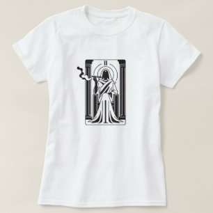 Tarot Hohepriesterin Unkraut Rauchen Okkultismus T-Shirt