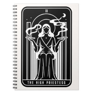 Tarot Hohepriesterin Weiblich Gras Rauchen Okkulti Notizblock