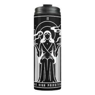 Tarot Hohepriesterin Weiblich Gras Rauchen Okkulti Thermosbecher
