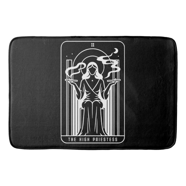 Tarot Hohepriesterin Wöchtlingsrauchkult Badematte (Vorderseite)