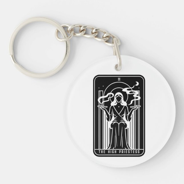 Tarot Hohepriesterin Wöchtlingsrauchkult Schlüsselanhänger (Vorderseite)