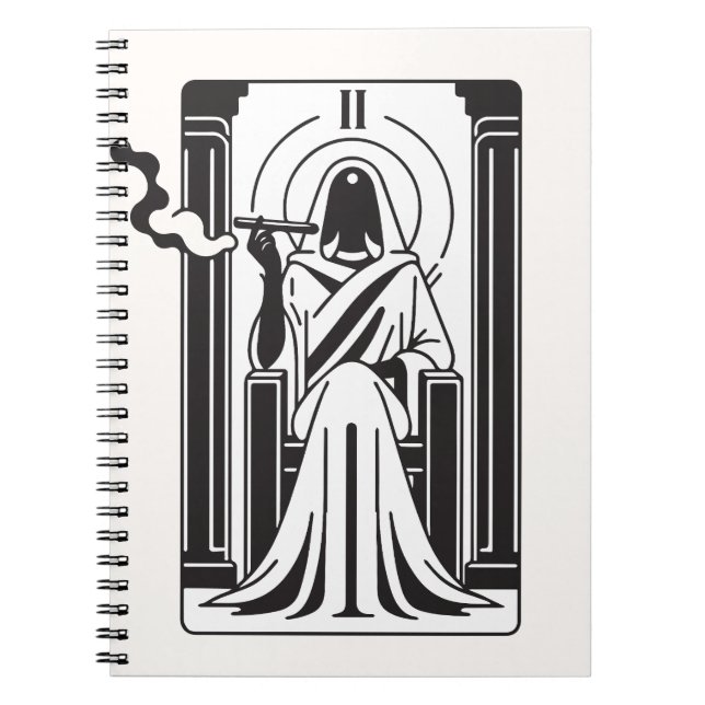 Tarot Hohepriestess Weh-Rauchen-okkultistisch Notizblock (Vorderseite)