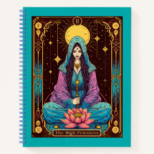 Tarot-Illustration, die Hohepriesterin Journal Notizbuch