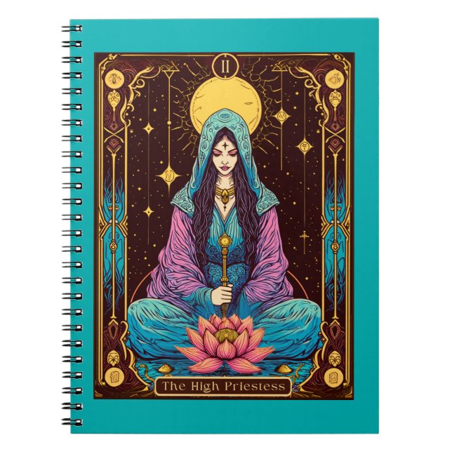 Tarot Illustration, die Hohepriesterin Notizblock (Vorderseite)