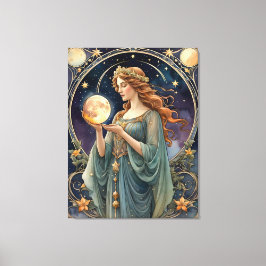 Tarot inspiriert Malerei - Beharrlichkeit Leinwanddruck