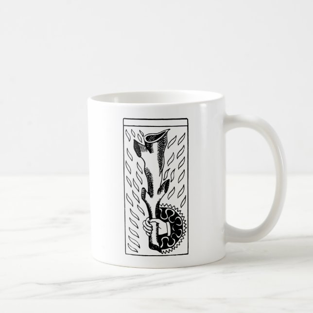 Tarot-Karte: As von Rod Kaffeetasse (Rechts)
